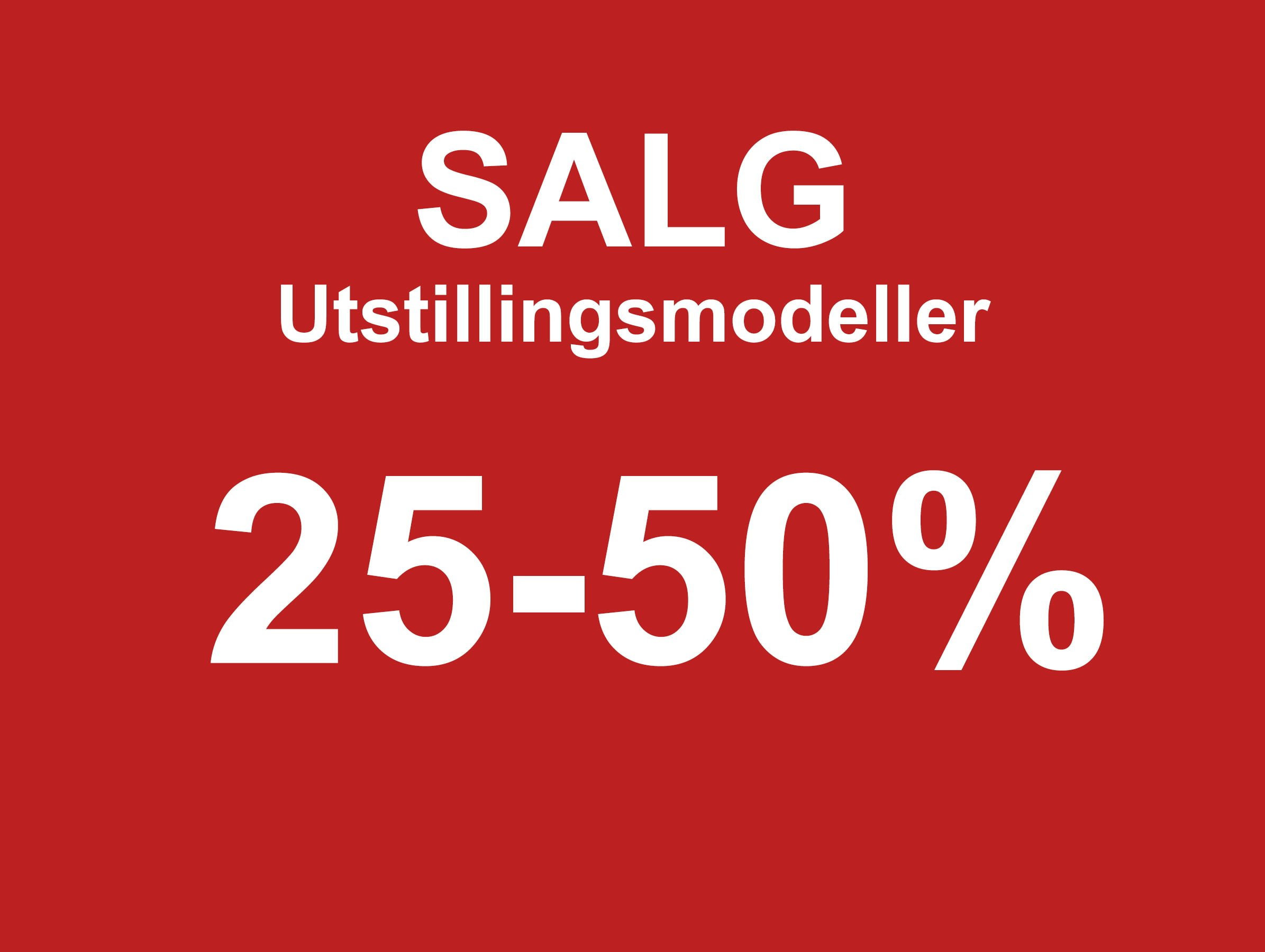 Utstillingsmodeller salg width=